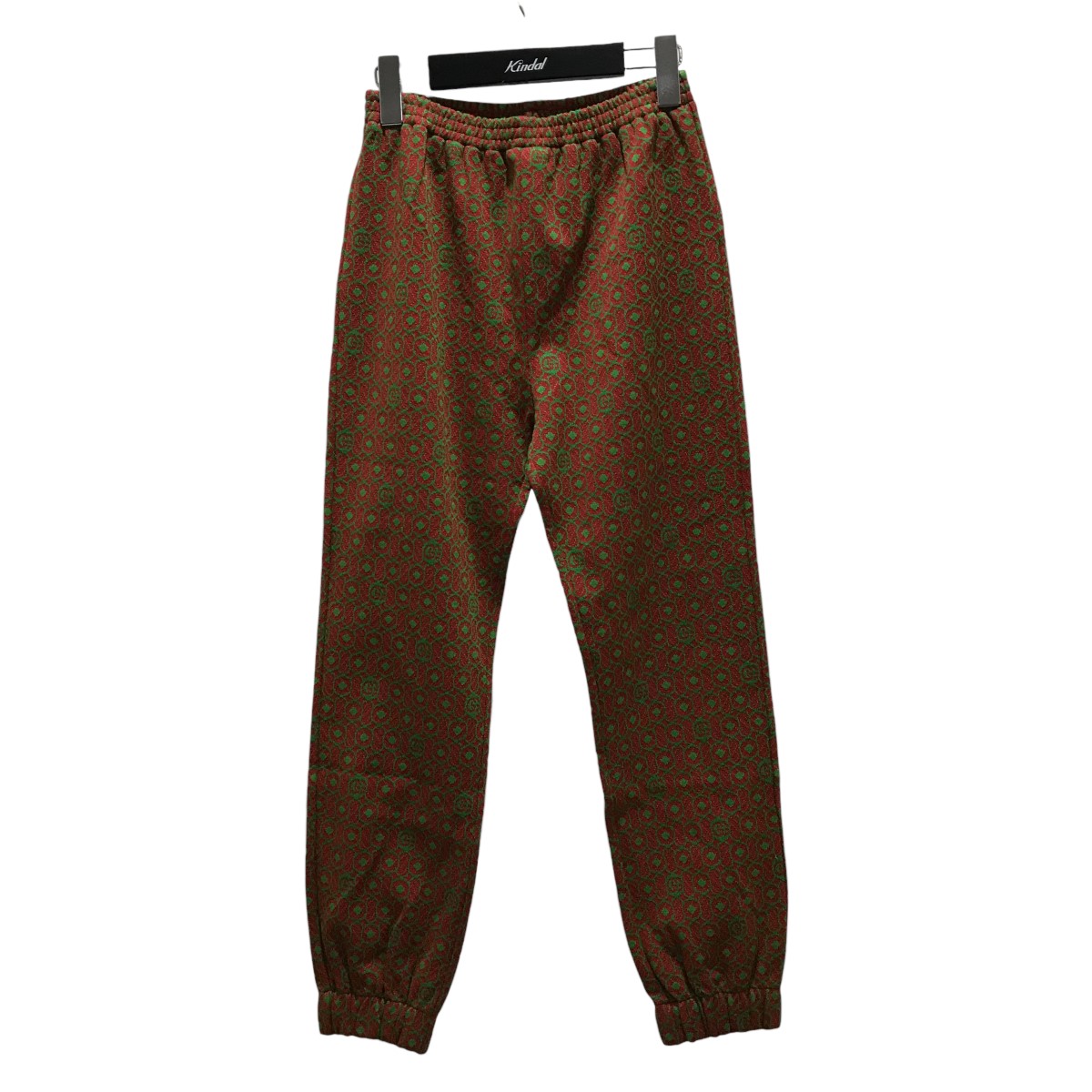 【中古】GUCCI 総柄トラックパンツ 757803 レッド サイズ:12 【100225】(グッチ)