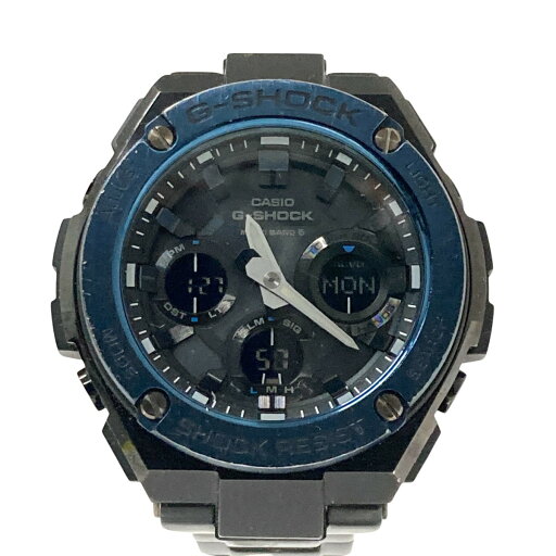 【中古】CASIO G STEEL デジアナウォッチ GST-W110BD ブラック×ブルー 【120225】(カシオ) 【中古】CASIO G STEEL デジアナウォッチ GST-W110BD ブラック×ブルー 【120225】(カシオ)