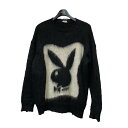 【中古】Saint Laurent Paris×PLAY BOY 22AW MOHAIR PLAYBOY Knit モヘアニット 713263 ブラック サイズ...