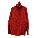 【中古】foufou chunky turtle neck sweater チャンキータートルネックニット FF2320S21KN レッド サイズ:FREE 【...
