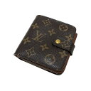 【中古】LOUIS VUITTON コンパクトジップウォレット M61667 ブラウン 【130225】(ルイヴィトン)(4)
