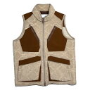 【中古】WHITE MOUNTAINEERING BOA FLEECE VEST ボアフリースベスト WM2373206 ベージュ サイズ:1 【130225】...