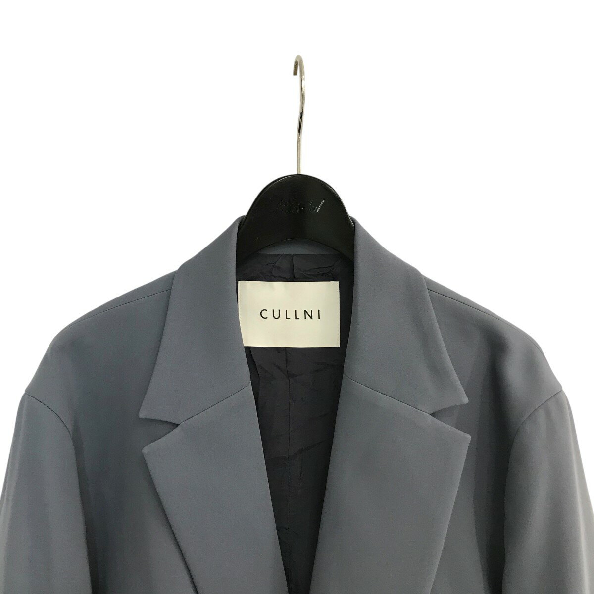 【中古】CULLNI　「Satin ZIP Pocket Tailored Jacket Double Satin Zip Hem Pants」 セットアップスーツ 23 SS 016／23 SS 017B ネイビー サイズ：2/2 【140225】（クルニ）