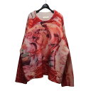 【中古】NAMACHEKO 19AW Rezyane Longsleeve マーブルニット NW19 0705 レッド×ピンク サイズ:S 【140225】(ナ...