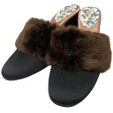 【中古】GUCCIミュール ブラック×ブラウン サイズ:36【価格見直し】
