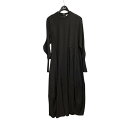 【中古】ENFOLD24SS CURVE SLEEVE ASYMMETRY DRESS クルーネックドレス 300HS233-0080 ブラック サイズ:36【...