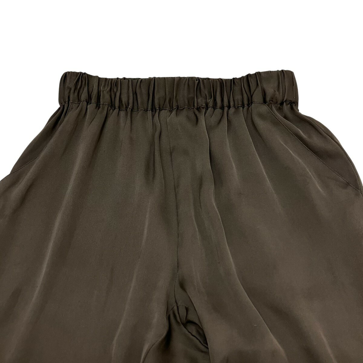 【中古】MUSEシルクパンツ 21030500415010 ブラウン サイズ：36【価格見直し】