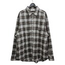 【中古】BASICK チェックシャツ S3-0201 グレー サイズ:L 【150225】(ベイシックス)