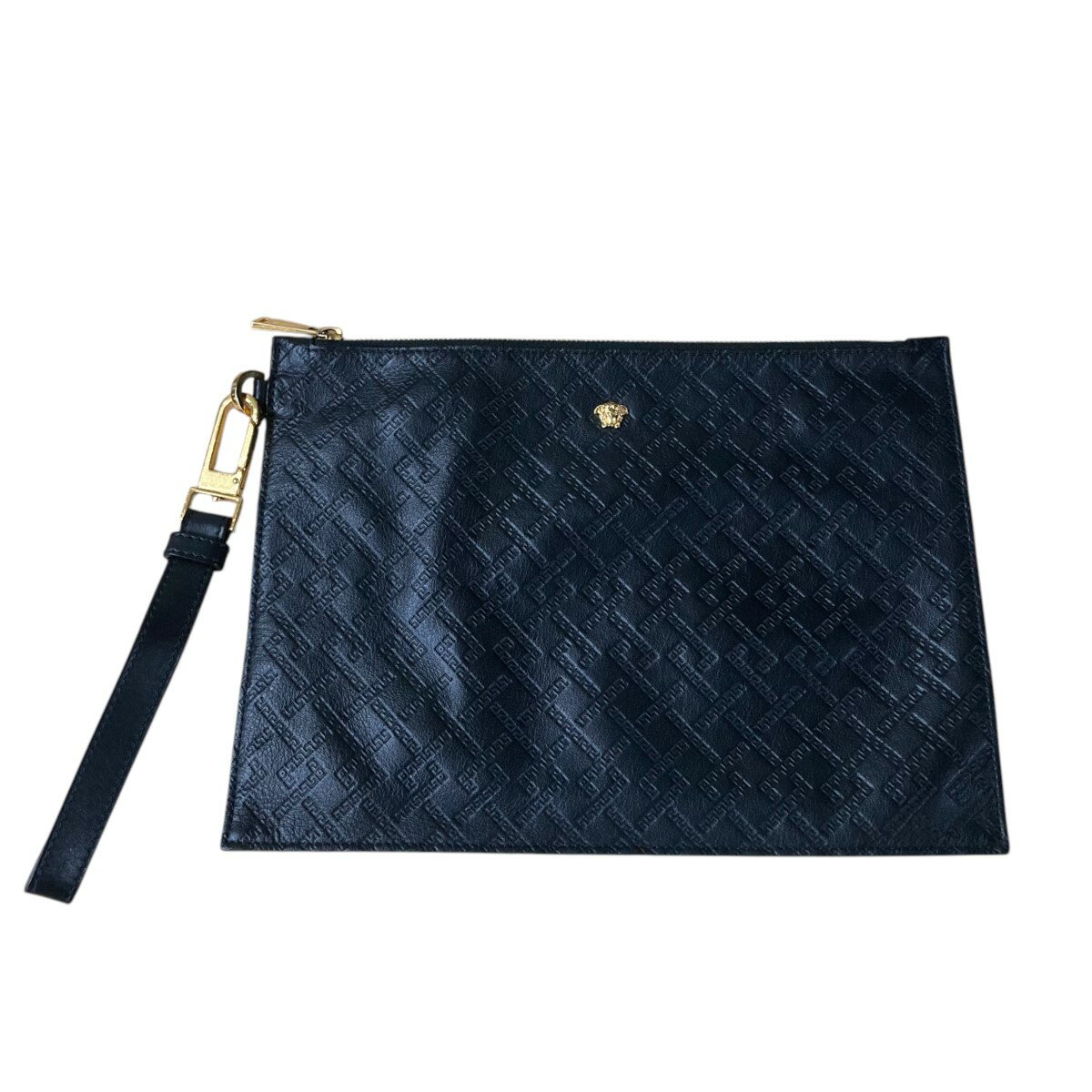 【中古】VERSACE　クラッチバッグ ブラック 【150225】（ヴェルサーチ）