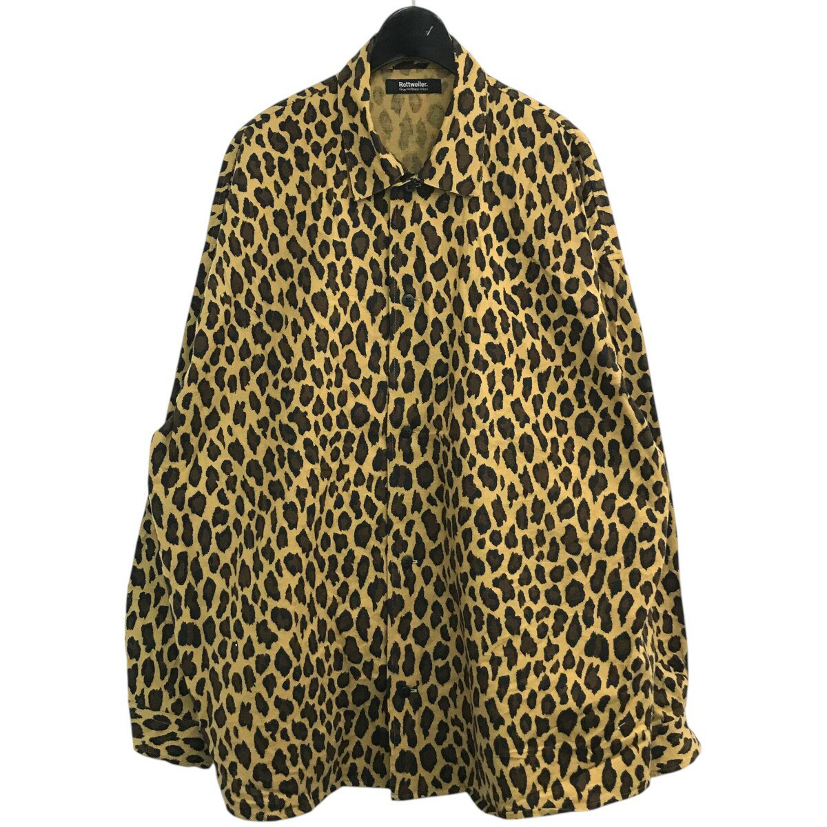 【中古】ROTTWEILERレオパードシャツ RW23A0211 ベージュ サイズ:XL【価格見直し】