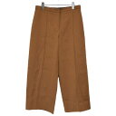【中古】JIL SANDERFull leg virgin wool Cropped Culotte Pants ワイドタックパンツ クロップドパンツ キュロッ...