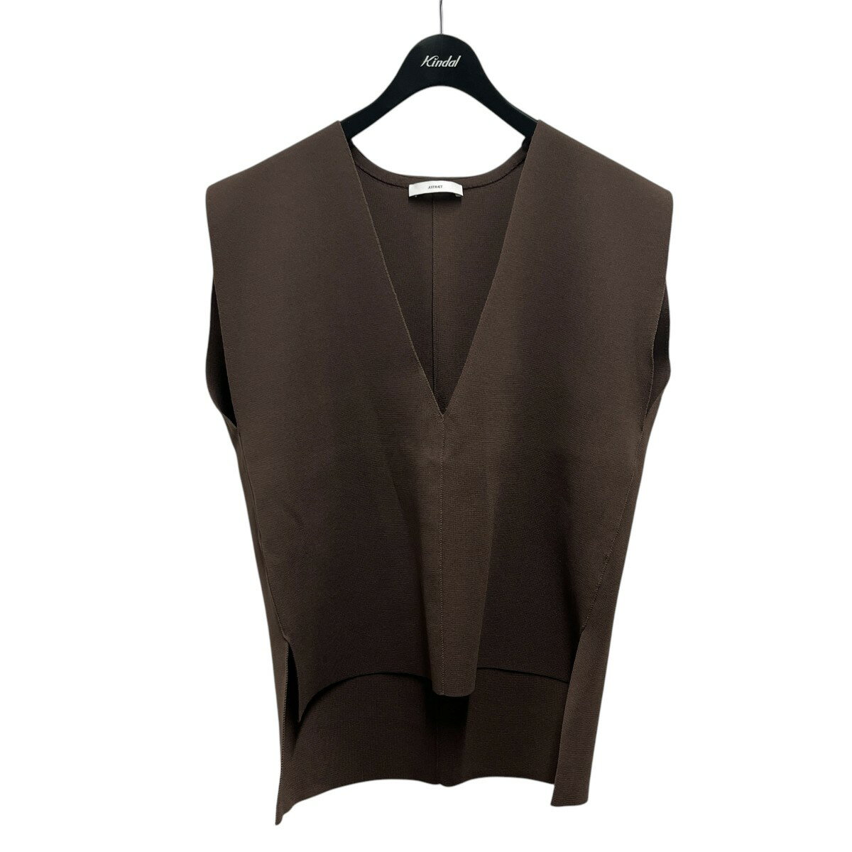 【中古】ASTRAET　ミラノリブベスト 5418-275-0130 ブラウン 【150225】（アストラット）