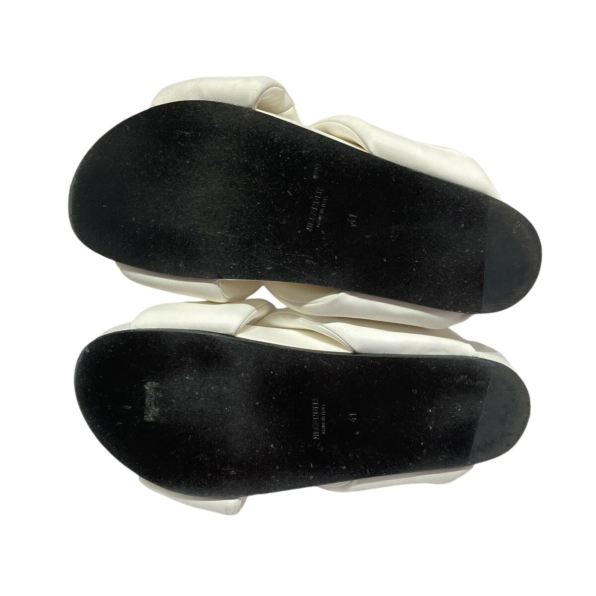 【中古】JIL SANDERスライドサンダル クロスストラップ サンダル J32WP0001 ホワイト サイズ：41(約26.5cm)【価格見直し】