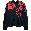 【中古】MARNIBlack sweatshirt with Sunflower print フリルスウェット ブラック サイズ:14【価格見直し】