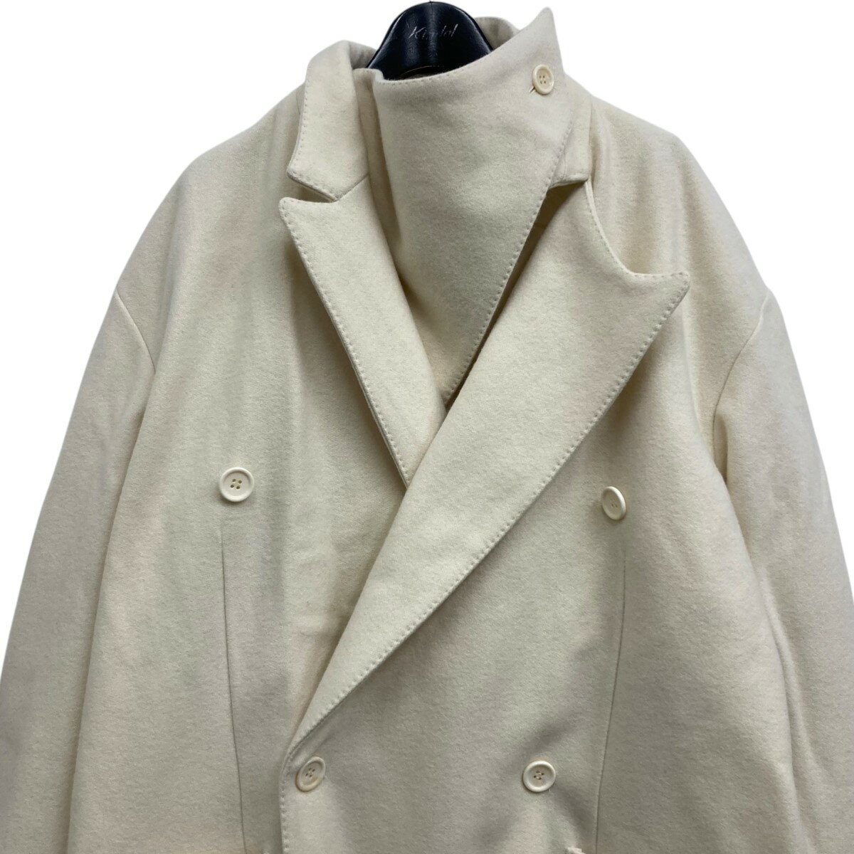 【中古】MASU24AW BAT COLLAR OVER COAT バットカラーオーバーコート アイボリー サイズ：48【価格見直し】
