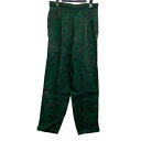 【中古】TOGA PULLA21AW インナープリントパンツ グリーン サイズ:34【価格見直し】