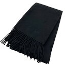 【中古】HERMES カシミヤマフラー ブラック 【160225】(エルメス)