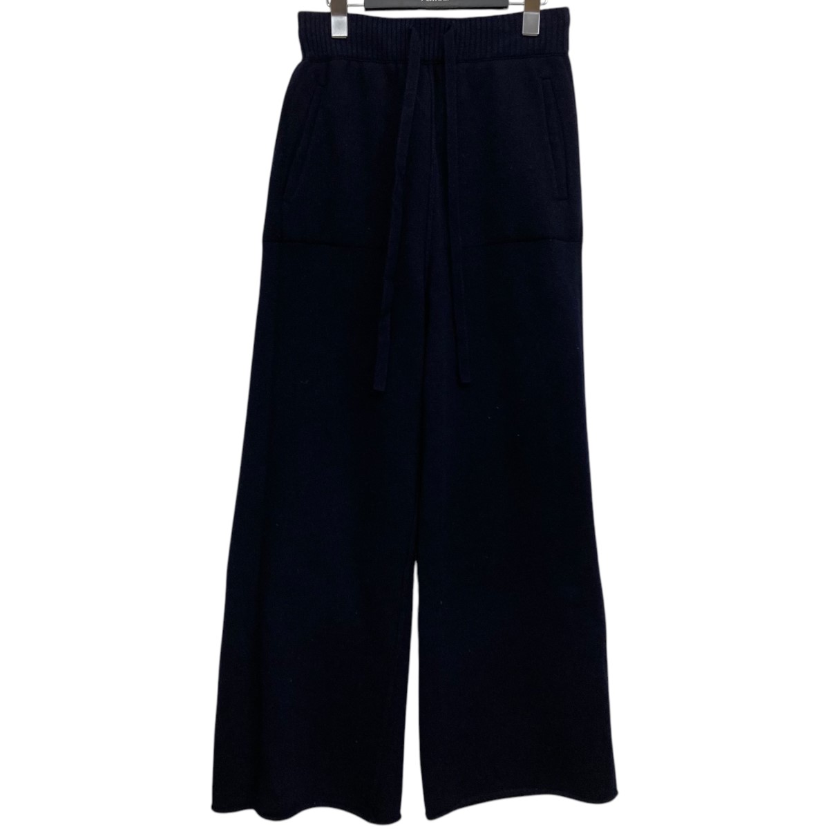 【中古】L’Appartement ADRウールパイル ニットワイドパンツ ネイビー サイズ:38【価格見直し】