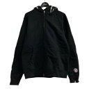 【中古】A BATHING APE×BOUNTY HUNTERジップアップシャークパーカー 001ZPK731906C ブラック サイズ:L【価格見直し】