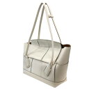 【中古】BOTTEGA VENETAラージザアルコトートバッグ アイボリー【価格見直し】