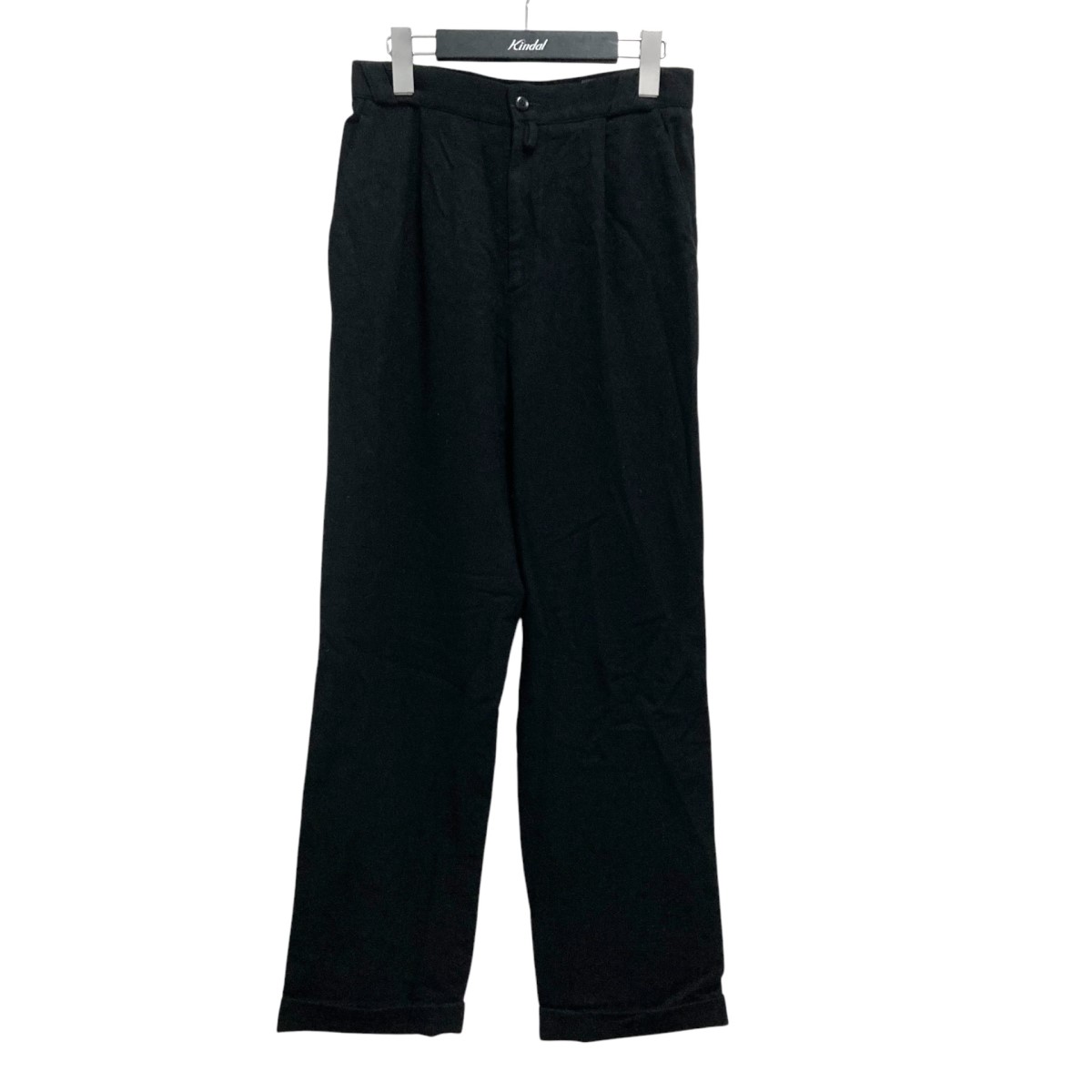 【中古】GIANNI VERSACE カシミヤ混タックパンツ ブラック サイズ:44 【170225】(ジャンニ・ヴェルサーチ)