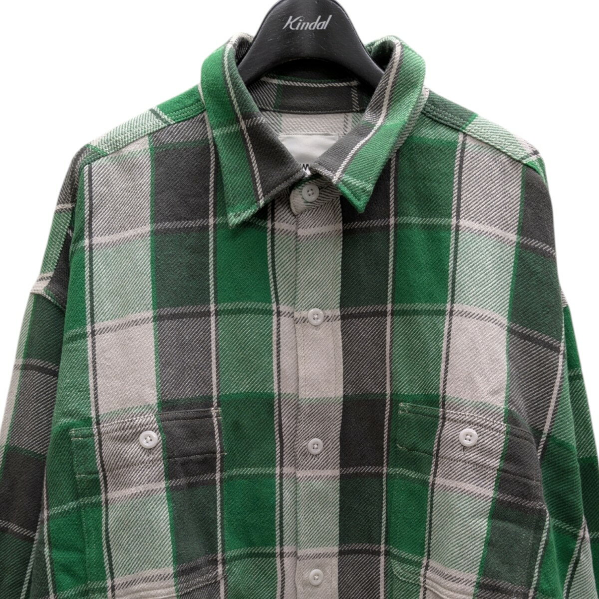 【中古】BOWWOWネルシャツ グリーン サイズ：-【価格見直し】