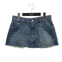 【中古】MIU MIU ミニスカート GWD278 インディゴ サイズ:38 【190225】(ミュウミュウ)