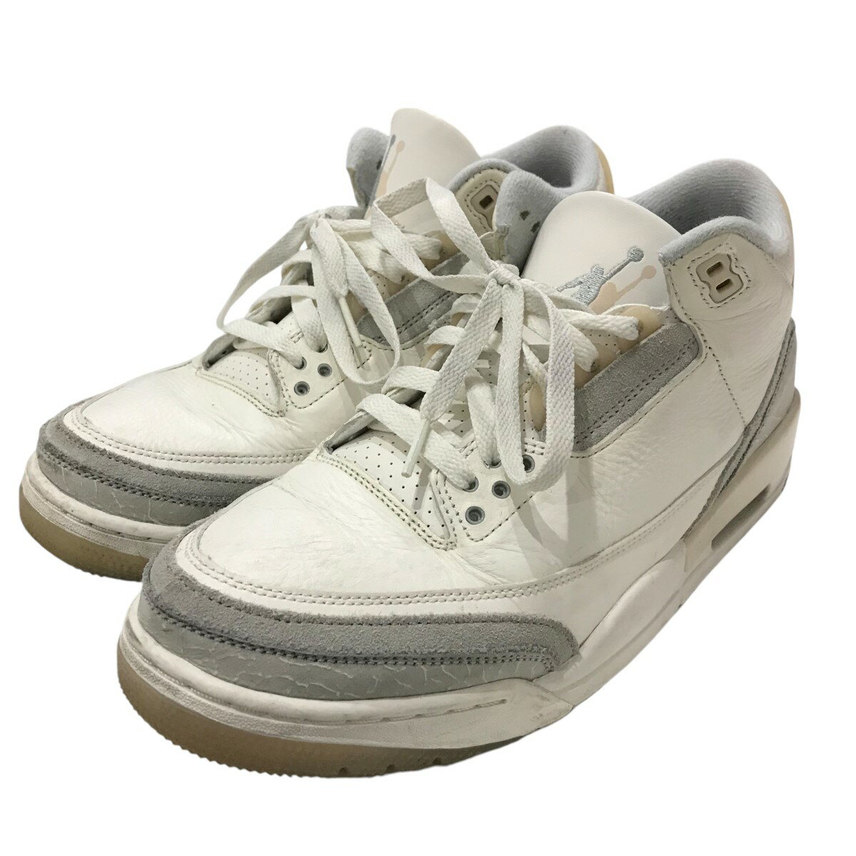 【中古】NIKE「Nike Air Jordan 3 Craft Ivory」 ローカットスニーカー FJ9479 100 ホワイト サイズ:27.5CM【価格見直し】