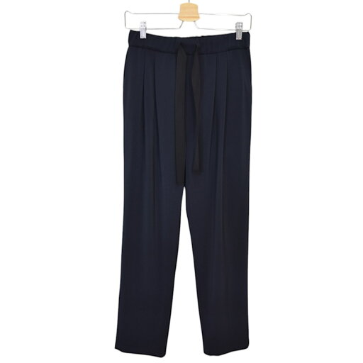 【中古】CLOTH&CROSS リボンタックテーパードパンツ ネイビー サイズ:2 【240225】(クロス&クロス) 【中古】CLOTH&CROSS リボンタックテーパードパンツ ネイビー サイズ:2 【240225】(クロス&クロス)