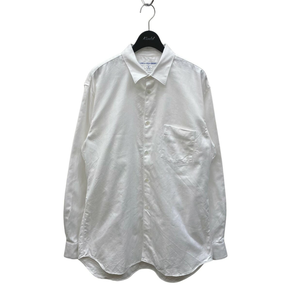 【中古】COMME des GARCONS SHIRT 長袖シャツ FN-B040 ホワイト サイズ:M 【260225】(コムデギャルソンシャツ)
