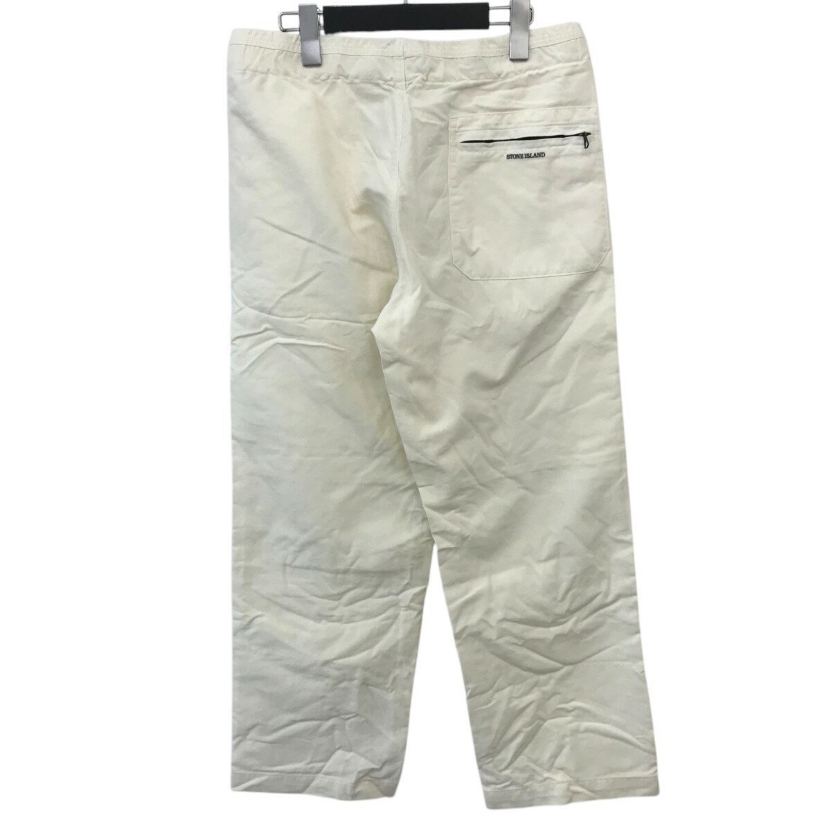 【中古】STONE ISLANDイージーパンツ 40153503／3102 ホワイト サイズ：46【価格見直し】