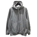 【中古】CarHarttプルオーバーパーカー LOOSE FIT GRAPHIC SWEAT ルーズフィットグラフィックスウェット K288 ライトグレー サイ...