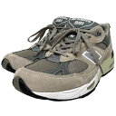 【中古】NEW BALANCE M991GLスニーカー靴 グレー サイズ:US9Dウィズ(27cm) 【010325】(ニューバランス)