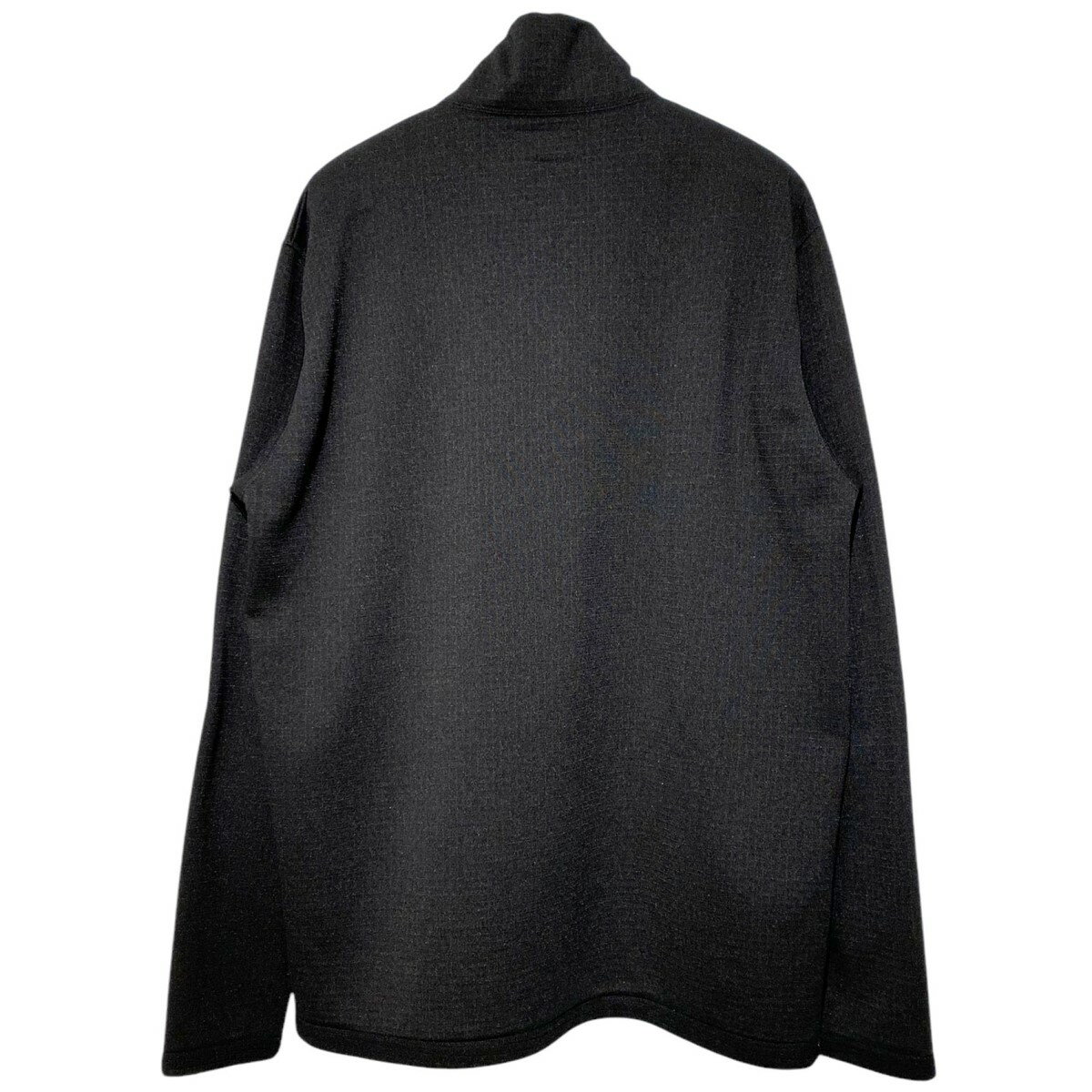 【中古】DESCENDANT　24AW SPUR BLOCK FLEECE LSフリースプルオーバーハーフZIPポロトップス ブラック サイズ：3 【010325】（ディセンダント）