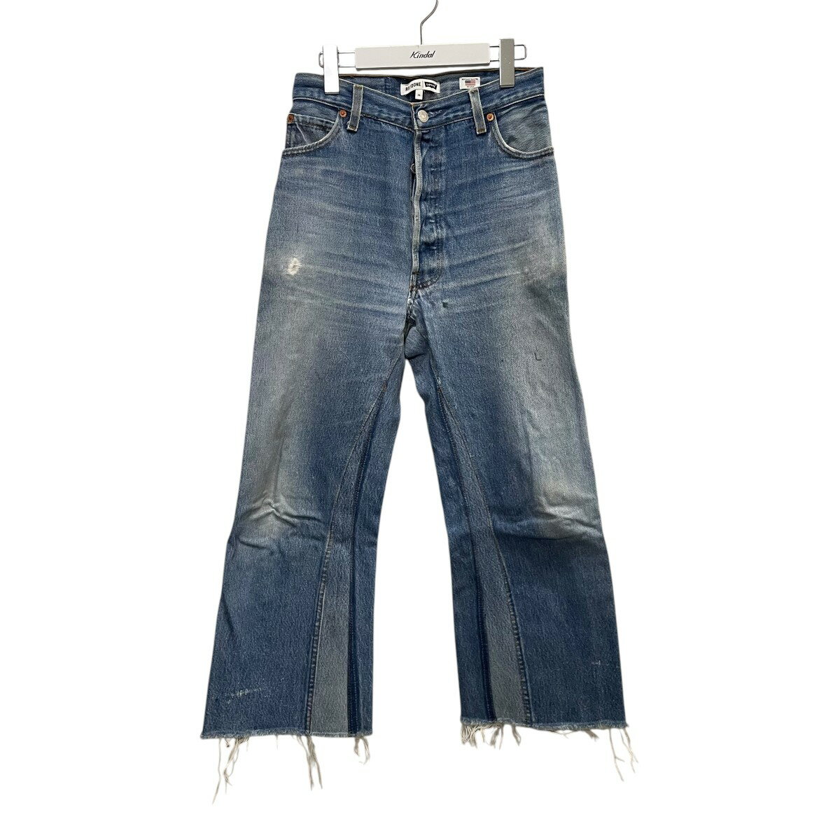 【中古】RE/DONE リメイクカットオフデニムパンツ 20030510002230 インディゴ サイズ:25 【020325】(リダン)