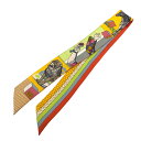 【中古】HERMES Grand Theatre Nouveau/ツィリー スカーフ イエロー 【030325】(エルメス)