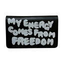 【中古】COMME des GARCONS メッセージロゴウォレット MY ENERGY COMES FROM FREEDOM 財布 ブラック 【030325】...