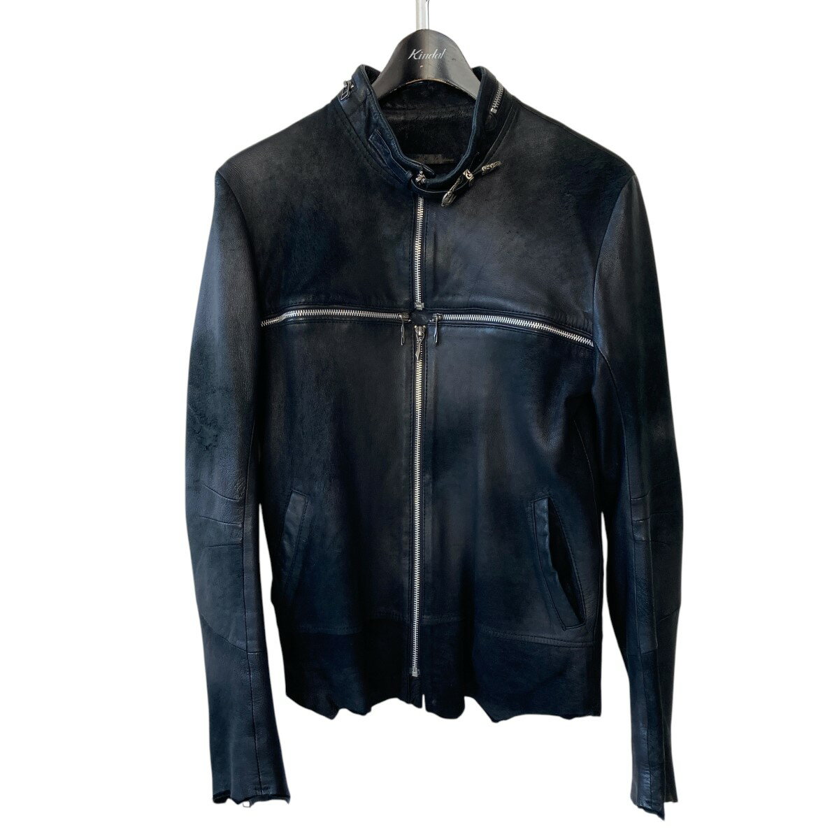 【中古】14th Addiction クロスジップ レザージャケット ブラック サイズ:1 【050325】()