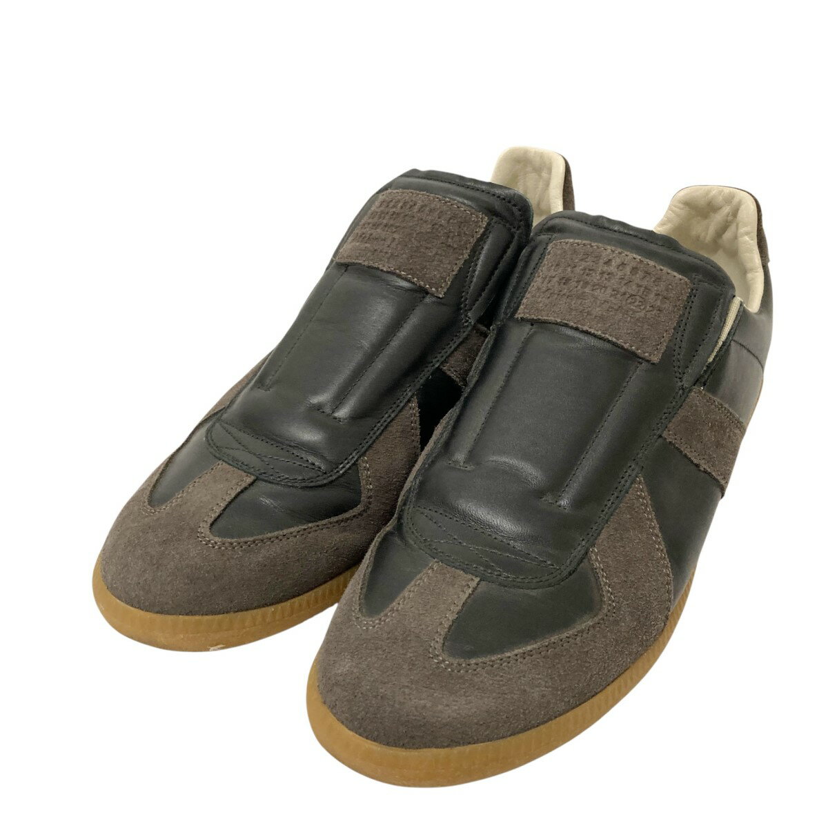 【中古】Maison Margielaスニーカー ブラック×ブラウン サイズ:42【価格見直し】