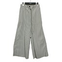 【中古】LOEWEストライプシルクパンツ S359331XAW グレー サイズ:34【価格見直し】