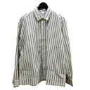 【中古】DASHIEL BRAHMANNストライプシャツ ホワイト×ネイビー サイズ:S【価格見直し】