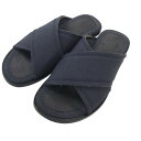 【中古】Maison Margiela22【CROSS STRAP CANVAS AND LEATHER SLIDES 】 クロスストラップキャンバスサンダル ...