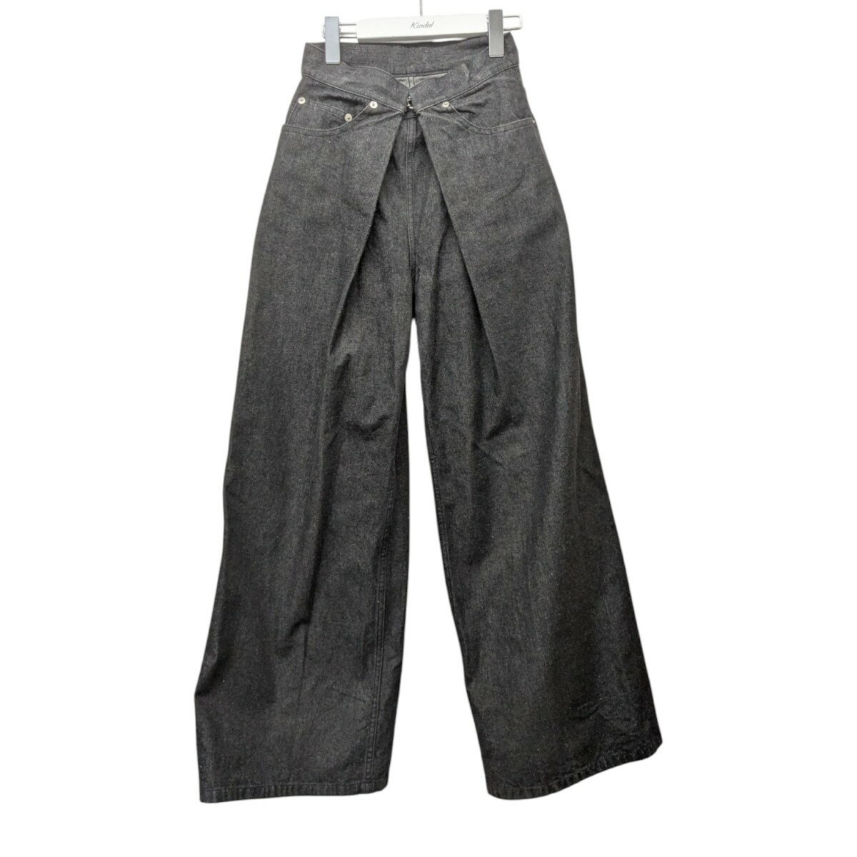 【中古】JOHN LAWRENCE SULLIVAN rigid denim wide pants ワイドデニムパンツ JLSW-01-S サイズ:XS 【110325】(ジョンローレンスサリバン)