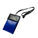 【中古】MARNI23AW スマートフォンケース ショルダーポーチ TEMI0004A4 ブルー×ブラック【価格見直し】