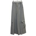 【中古】CREOLME 23AW ピンストライプワイドパンツ 600-3230003 グレー サイズ:M 【130325】(クレオルム)