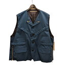 【中古】Tamme 23SS K-2B FARMERS VEST ファーマーズベスト 23S0083 ブルー サイズ:3 【150325】(タム)