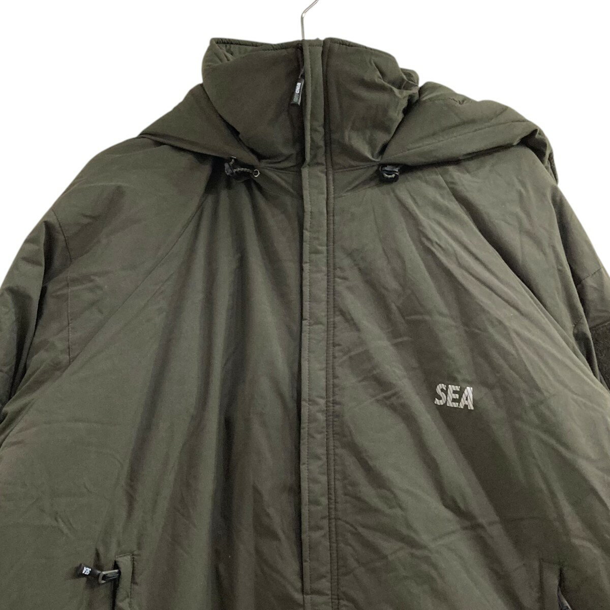 【中古】WILD THINGS×WIND AND SEAダウンコート WT22525SN-WAS グリーン サイズ：L【価格見直し】