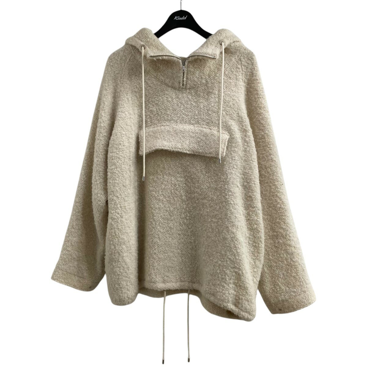 【中古】AURALEE23AW アノラックウールパーカー A23AP01AK アイボリー サイズ:3【価格見直し】
