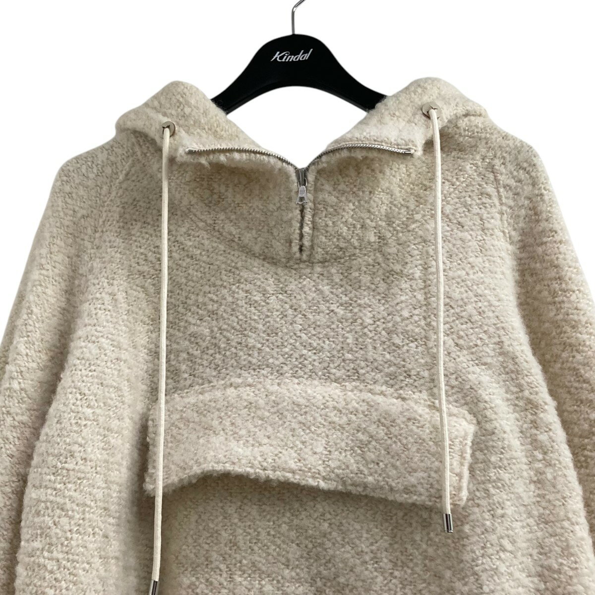 【中古】AURALEE23AW アノラックウールパーカー A23AP01AK アイボリー サイズ：3【価格見直し】