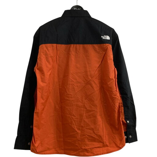 【中古】THE NORTH FACEロングスリーブヌプシシャツ NR11961 オレンジ×ブラック サイズ:M【価格見直し】